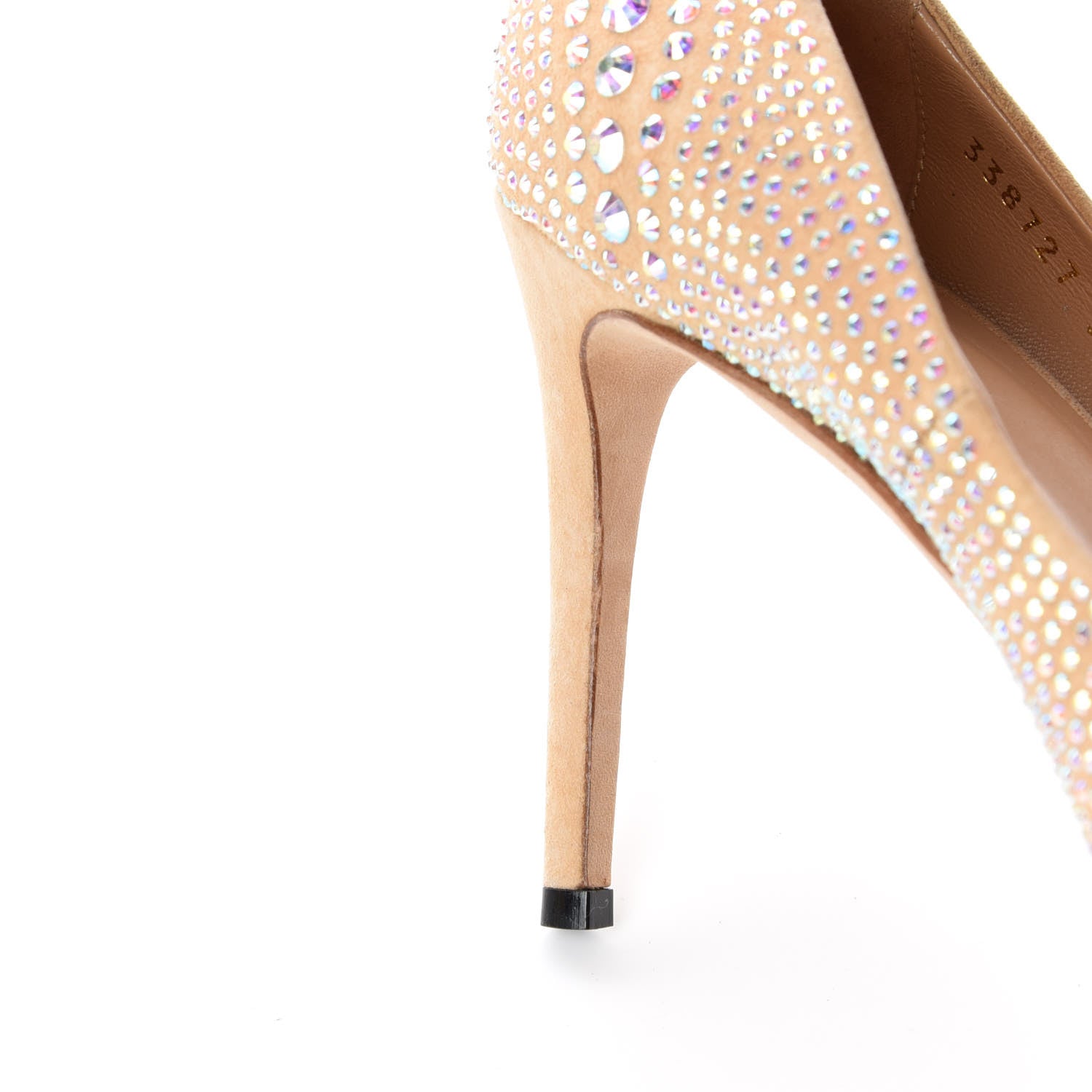 Gucci Suede Crystal Jennifer Pumps 39 Natural 12 of 12