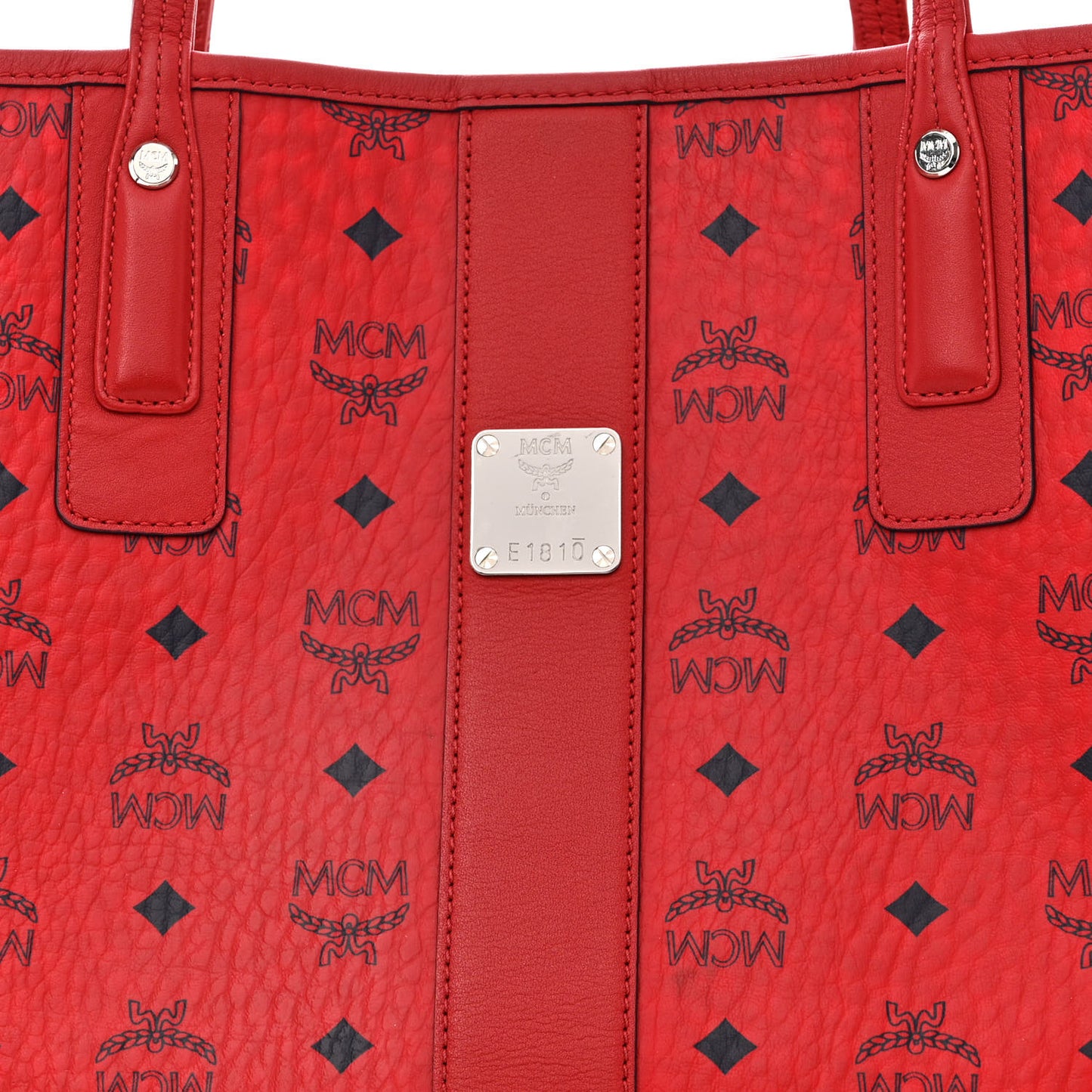 Visetos Large Liz Reversible Shopper Tote Ruby Red