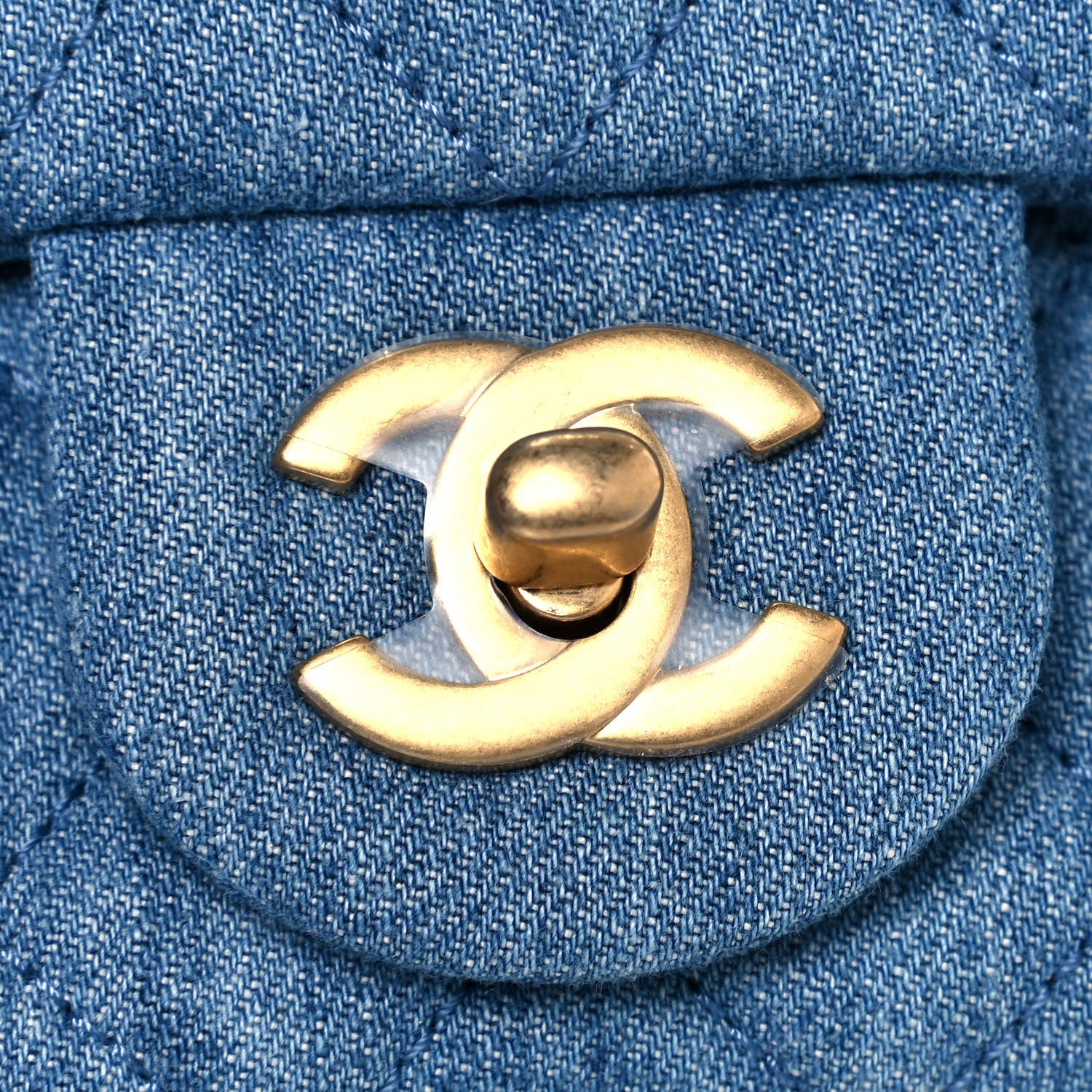 Chanel Denim Quilted Mini Pearl Crush Flap Blue 13 of 14
