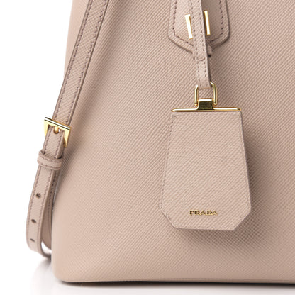 Prada Saffiano Cuir Medium Double Bag Cammeo Rosa 15 of 16