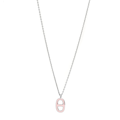 Hermes Laquered Iliade Pendant Necklace Pink 1 of 3