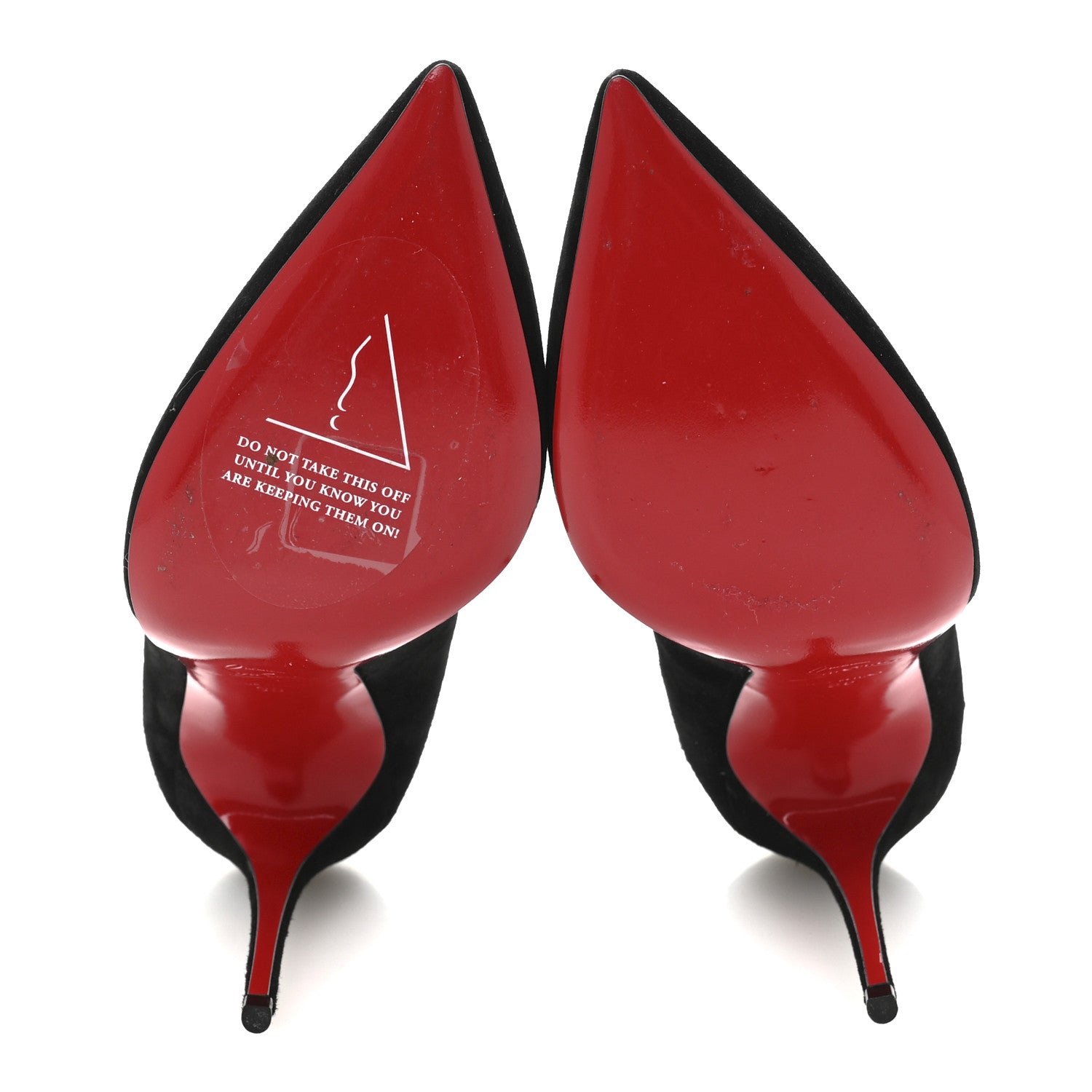 Christian Louboutin Suede Pigalle Follies 100 Pumps 38 Black 6 of 9