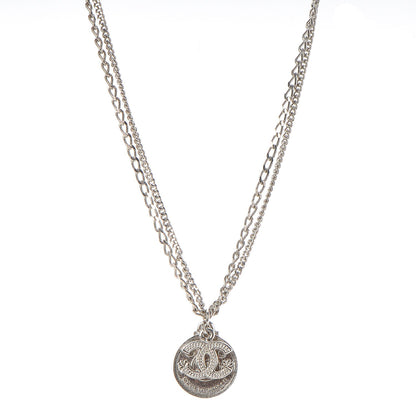 Chanel CC Coco Mademoiselle Coin Necklace Silver 1 of 7
