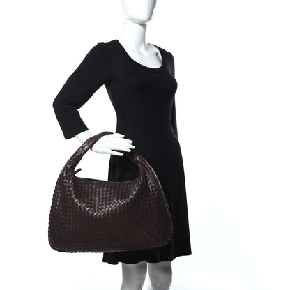 Bottega Veneta Nappa Intrecciato Large Veneta Hobo Ebano 2 of 10