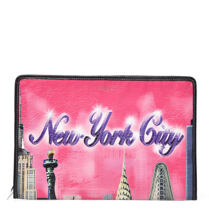 Balenciaga Agneau Arena NYC Bazar Pouch Rose Black Gris Rouge 1 of 7