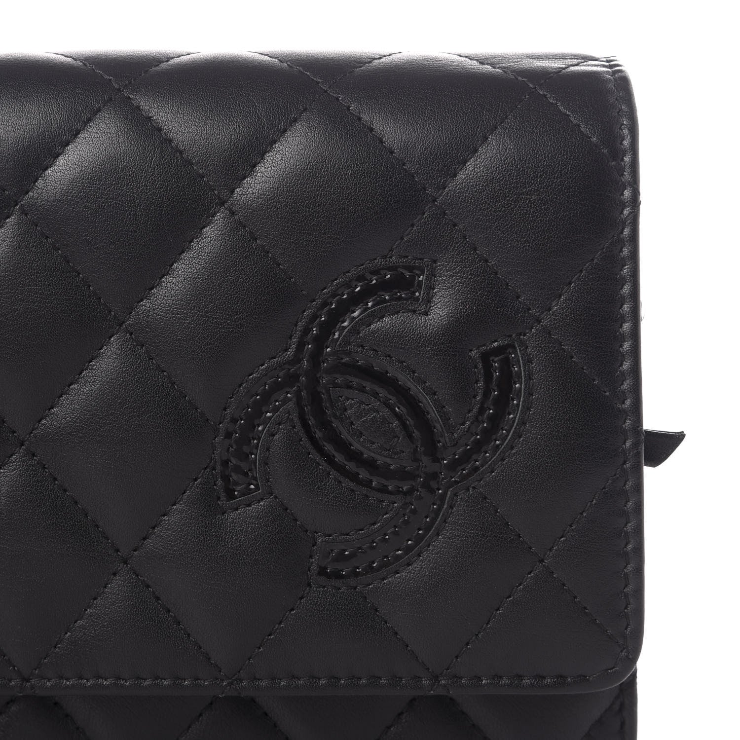 Chanel Calfskin Quilted Wallet On Chain WOC Black 11 of 12