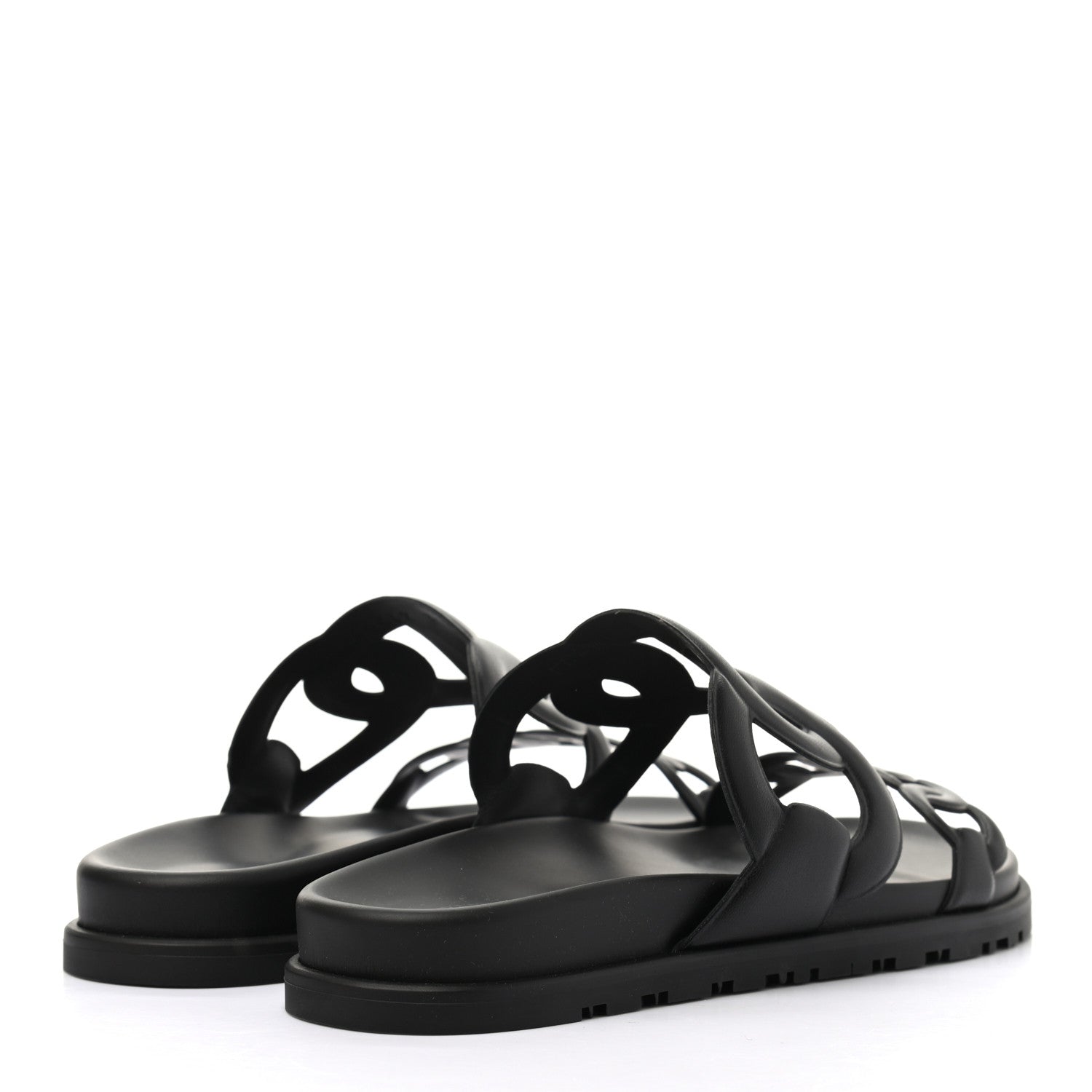 Hermes Nappa Womens Extra Sandals 38.5 Black 4 of 8