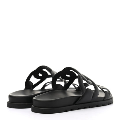 Hermes Nappa Womens Extra Sandals 38.5 Black 4 of 8
