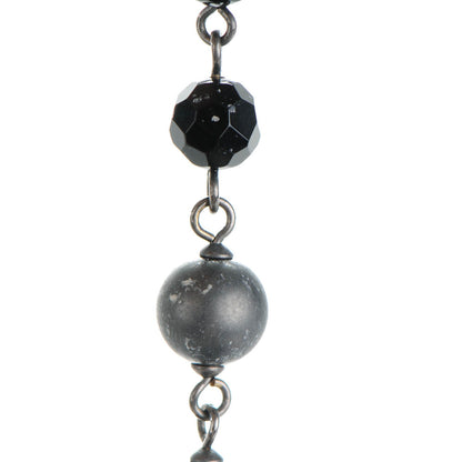 Chanel Ruthenium Bead CC Long Necklace Black 7 of 9