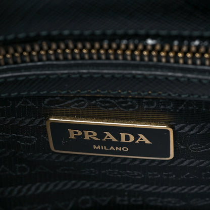 Prada Saffiano Vernice Mini Galleria Double Zip Tote Black 6 of 9