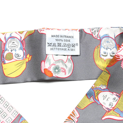 Hermes Silk Dress Code Twilly Gris Jaune Vif Orange 2 of 3