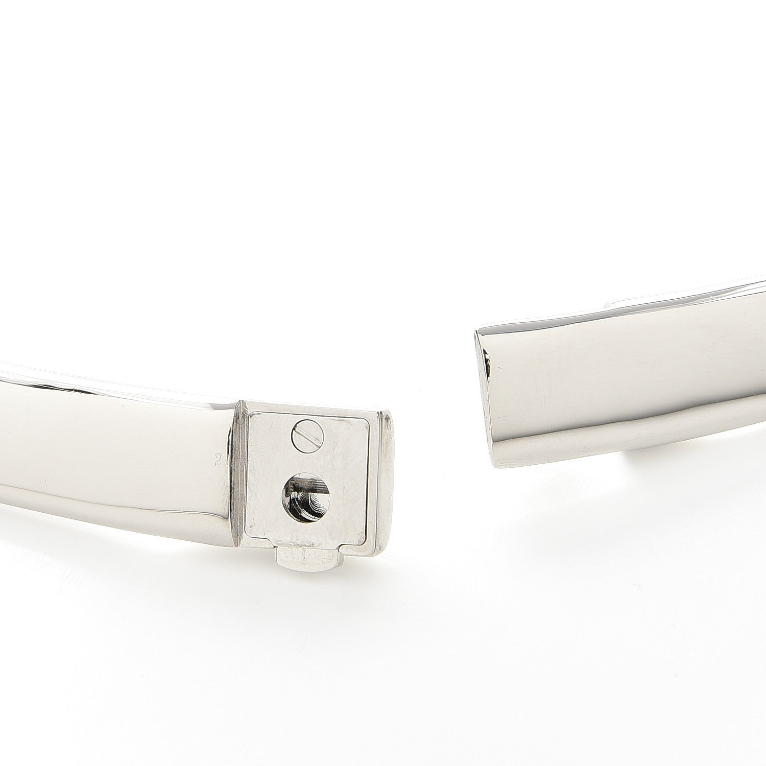 Chanel Metal CC Choker Necklace Silver 3 of 4