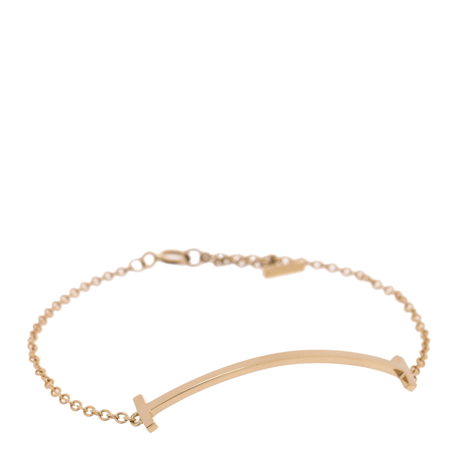 Tiffany 18K Yellow Gold T Smile Bracelet 1 of 4