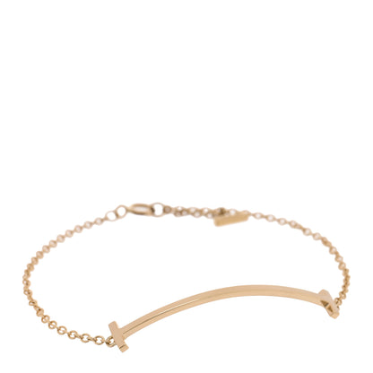 Tiffany 18K Yellow Gold T Smile Bracelet 1 of 4