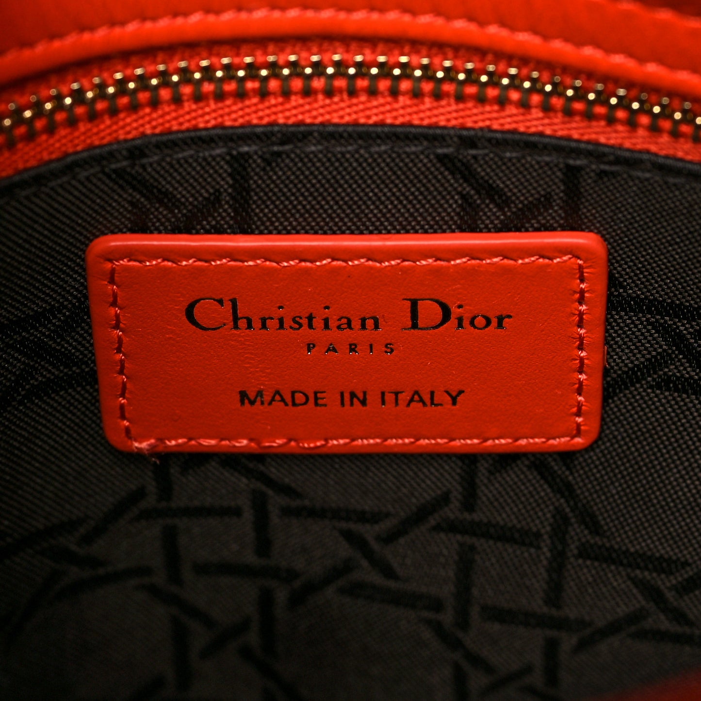 Lambskin Cannage Small My ABCDior Lady Dior Orange