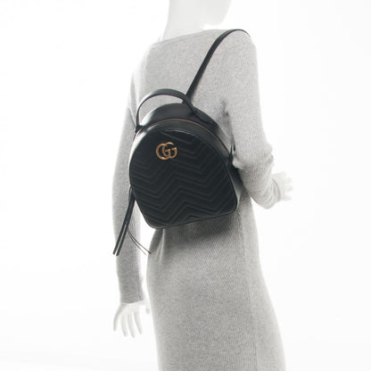 Gucci Calfskin Matelasse GG Marmont Backpack Black 2 of 7
