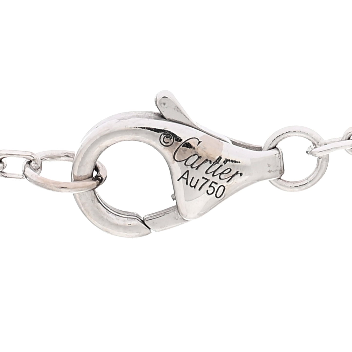18K White Gold Diamond Juste Un Clou Paved Pendant Necklace