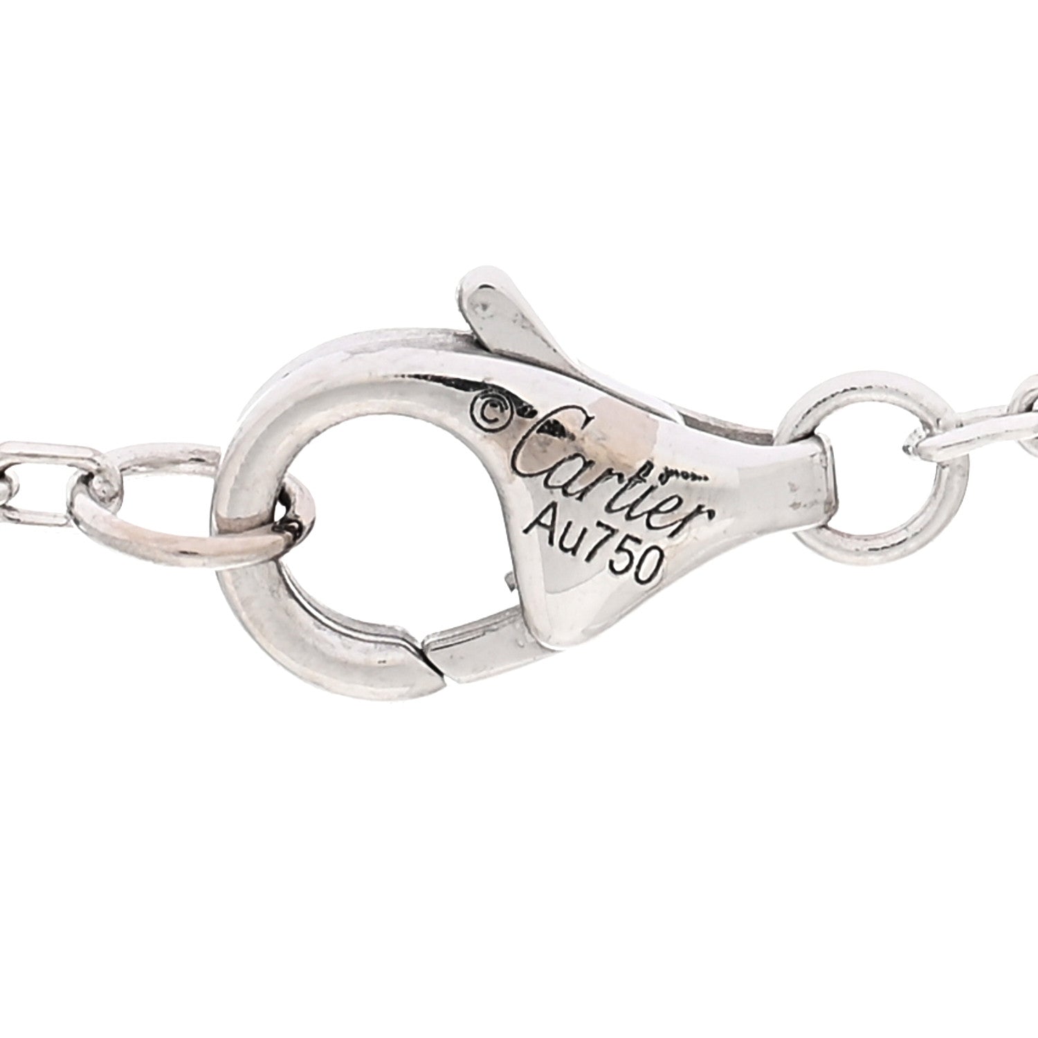 Cartier 18K White Gold Diamond Juste Un Clou Paved Pendant Necklace 4 of 5