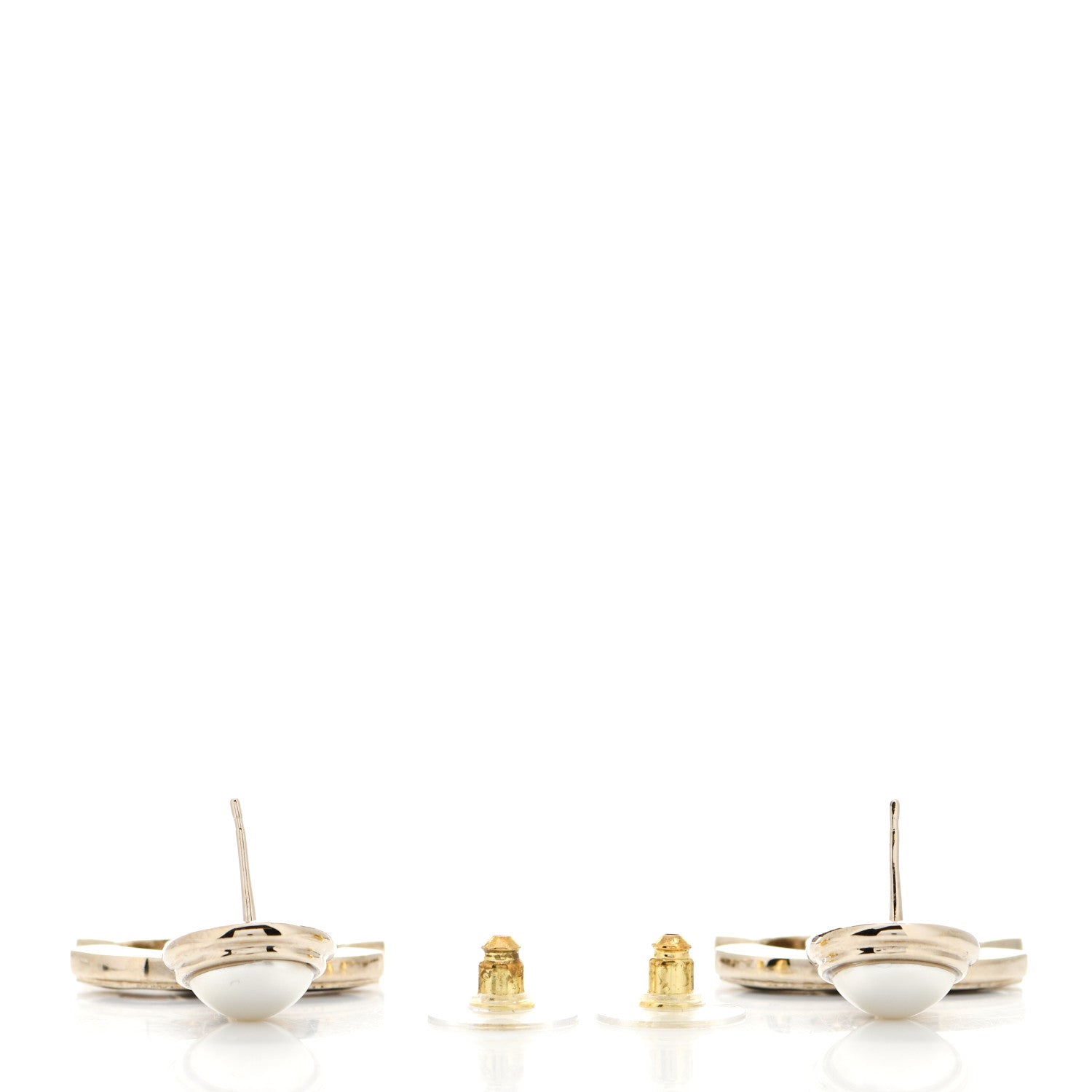 Chanel Pearl Enamel CC Drop Earrings Black 3 of 5