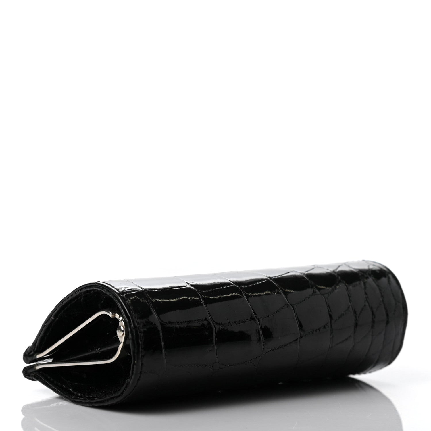 Judith Leiber Crocodile Clutch Black 4 of 7