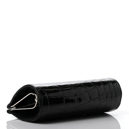 Judith Leiber Crocodile Clutch Black 4 of 7