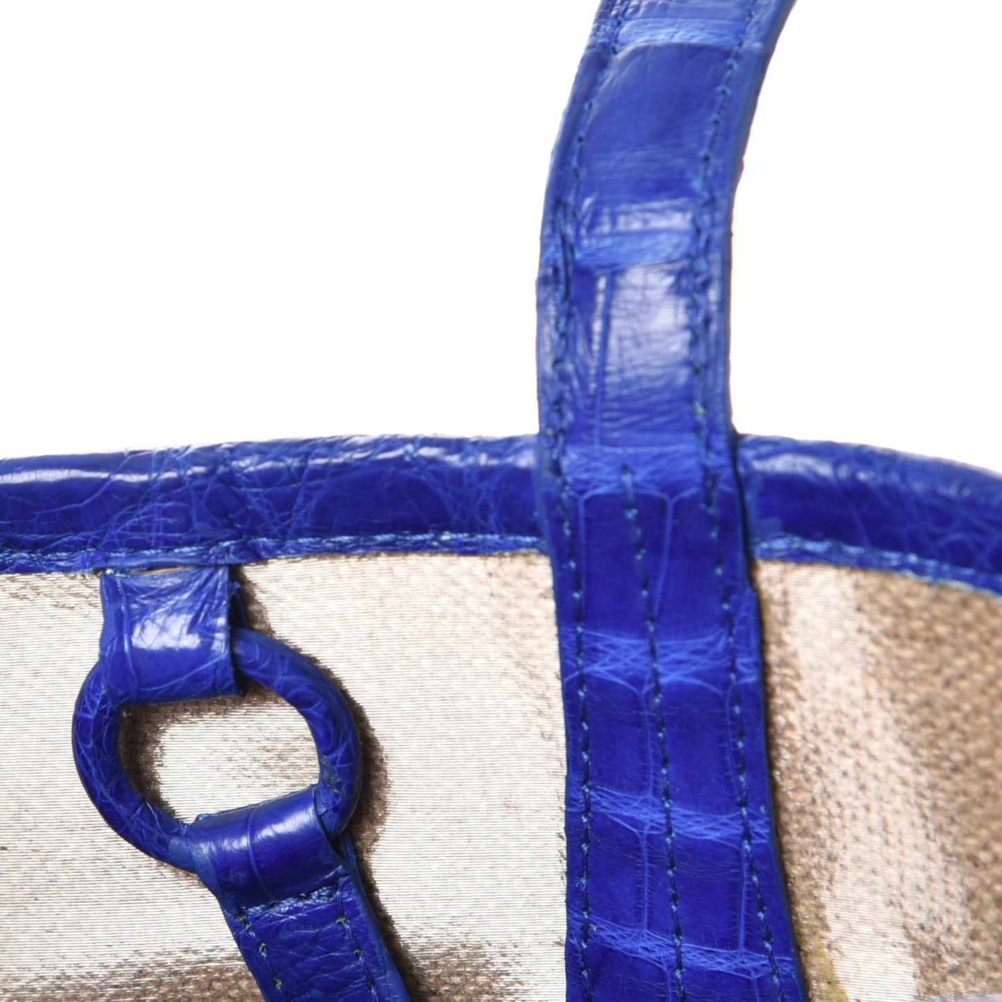 Python Crocodile Small Erica Shopper Tote Cobalt