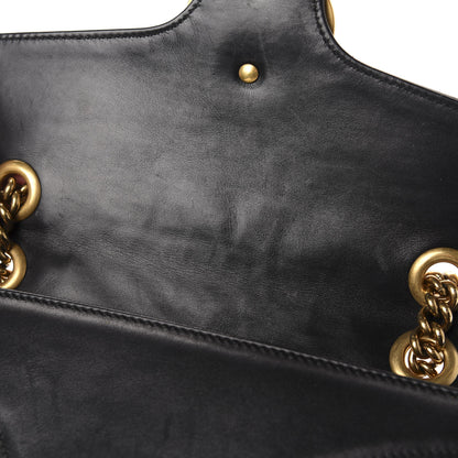 Gucci Calfskin Matelasse Small GG Marmont Shoulder Bag Black 8 of 12