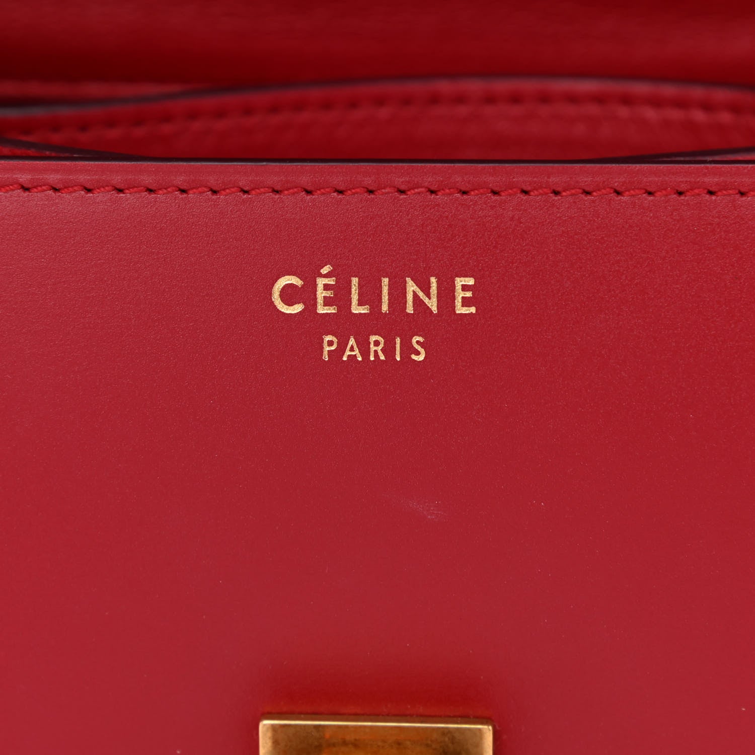 Celine Box Calfskin Small Classic Box Flap Bag Red 6 of 14