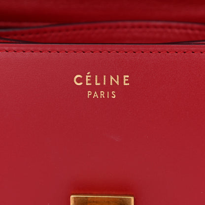 Celine Box Calfskin Small Classic Box Flap Bag Red 6 of 14