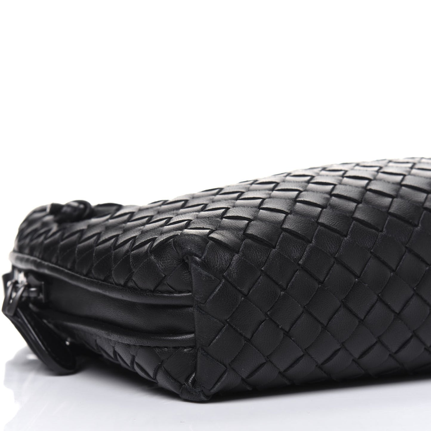 Nappa Intrecciato Pillow Crossbody Messenger Black
