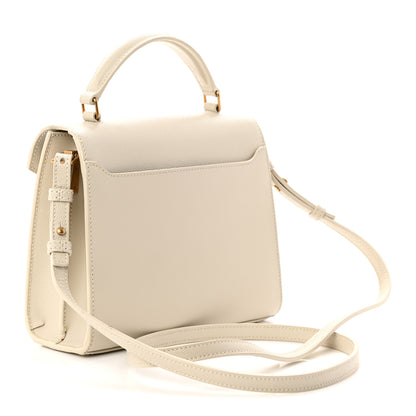 Saint Laurent Grain de Poudre Mini Classic Monogram Cassandra Top Handle Crema Soft 5 of 21