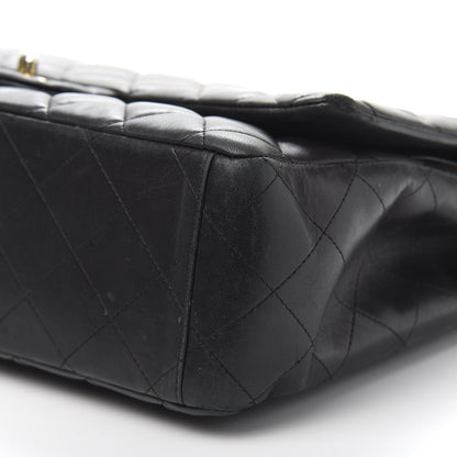 Chanel Lambskin Quilted Maxi Double Flap Black 15 of 20