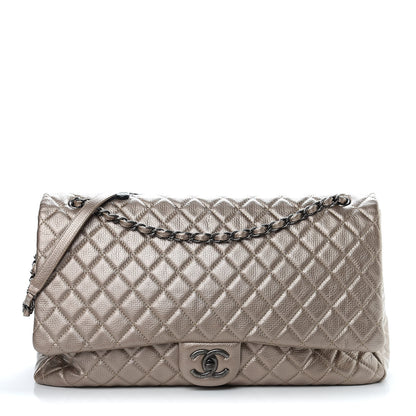 Chanel Metallic Calfskin Quilted XXL Travel Flap Bag Gold 1 of 10