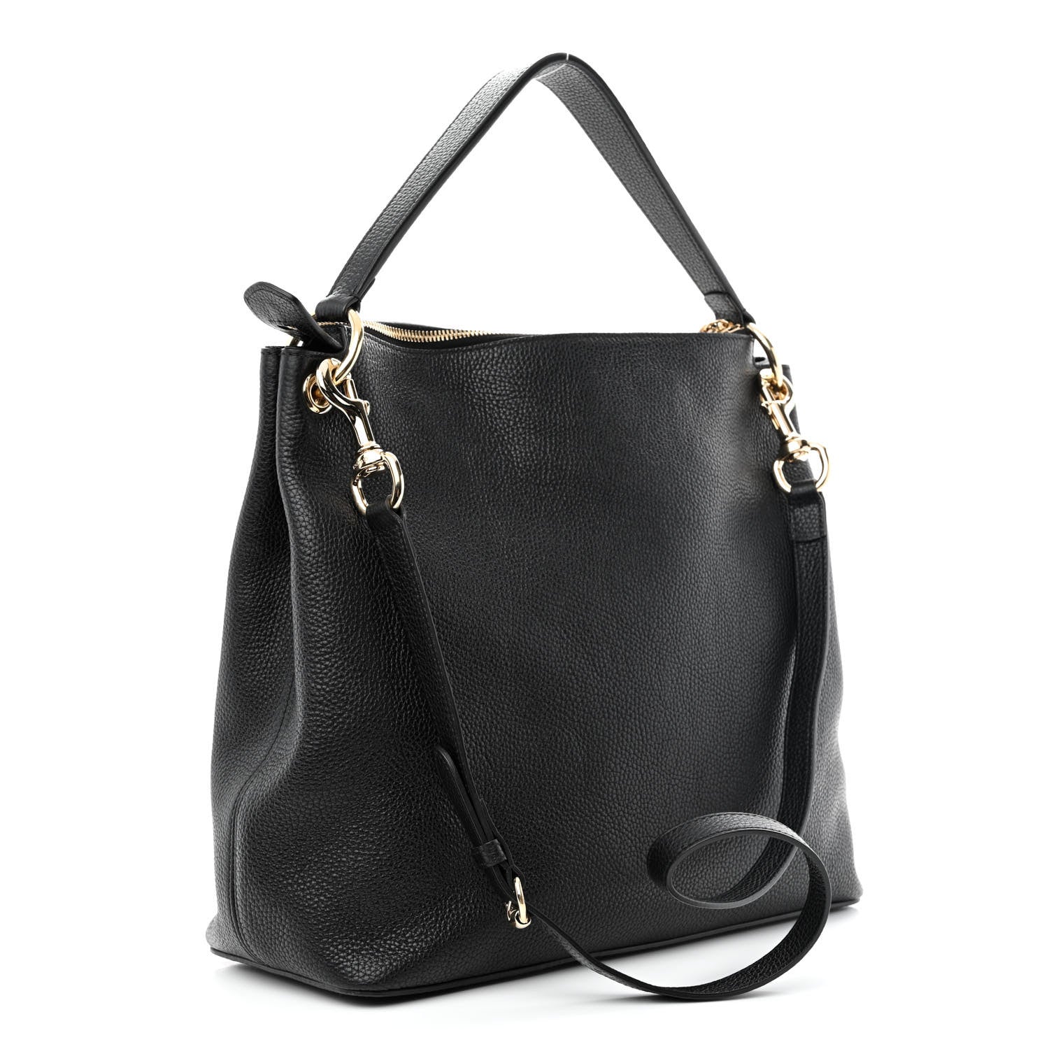 Gucci Pebbled Calfskin Large Soho Hobo Black 3 of 11