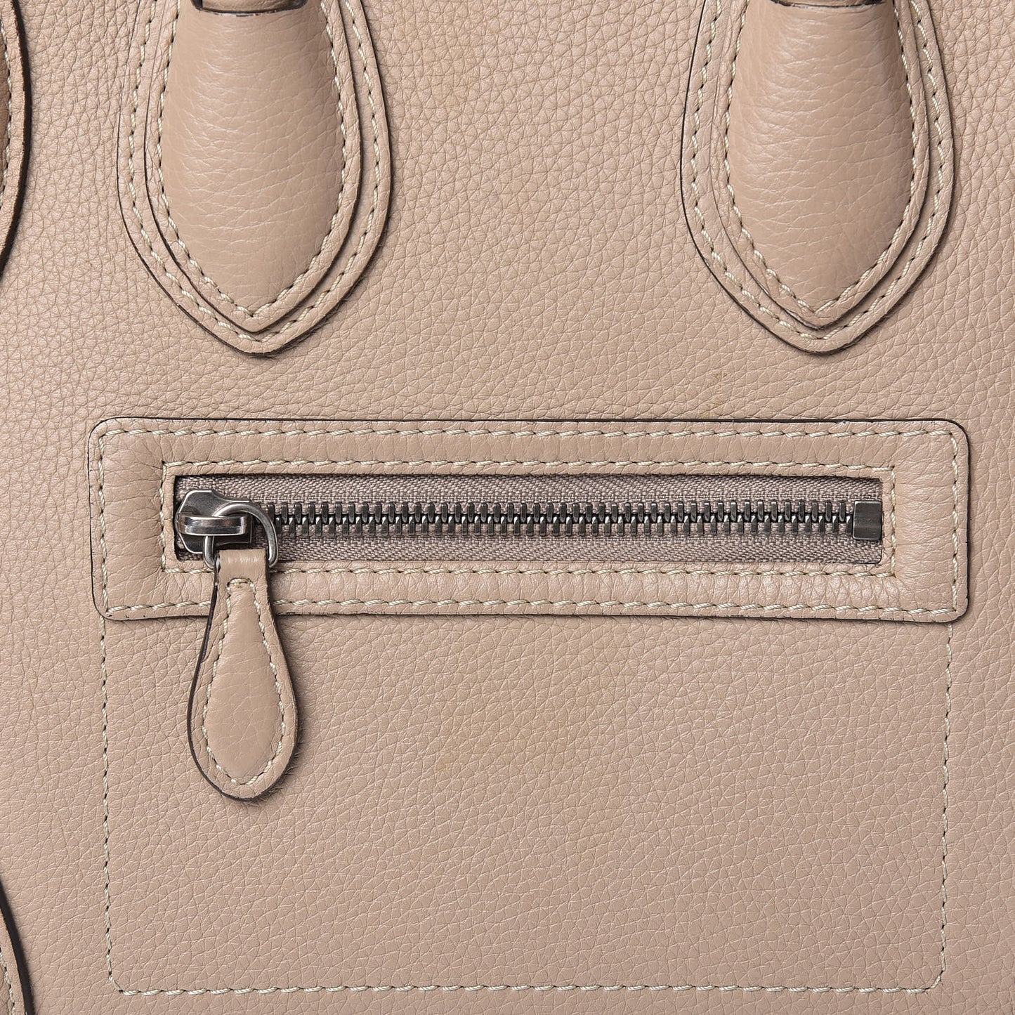 Drummed Calfskin Micro Luggage Dune