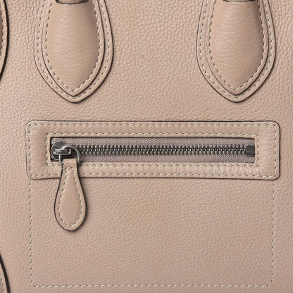 Celine Drummed Calfskin Micro Luggage Dune 9 of 17