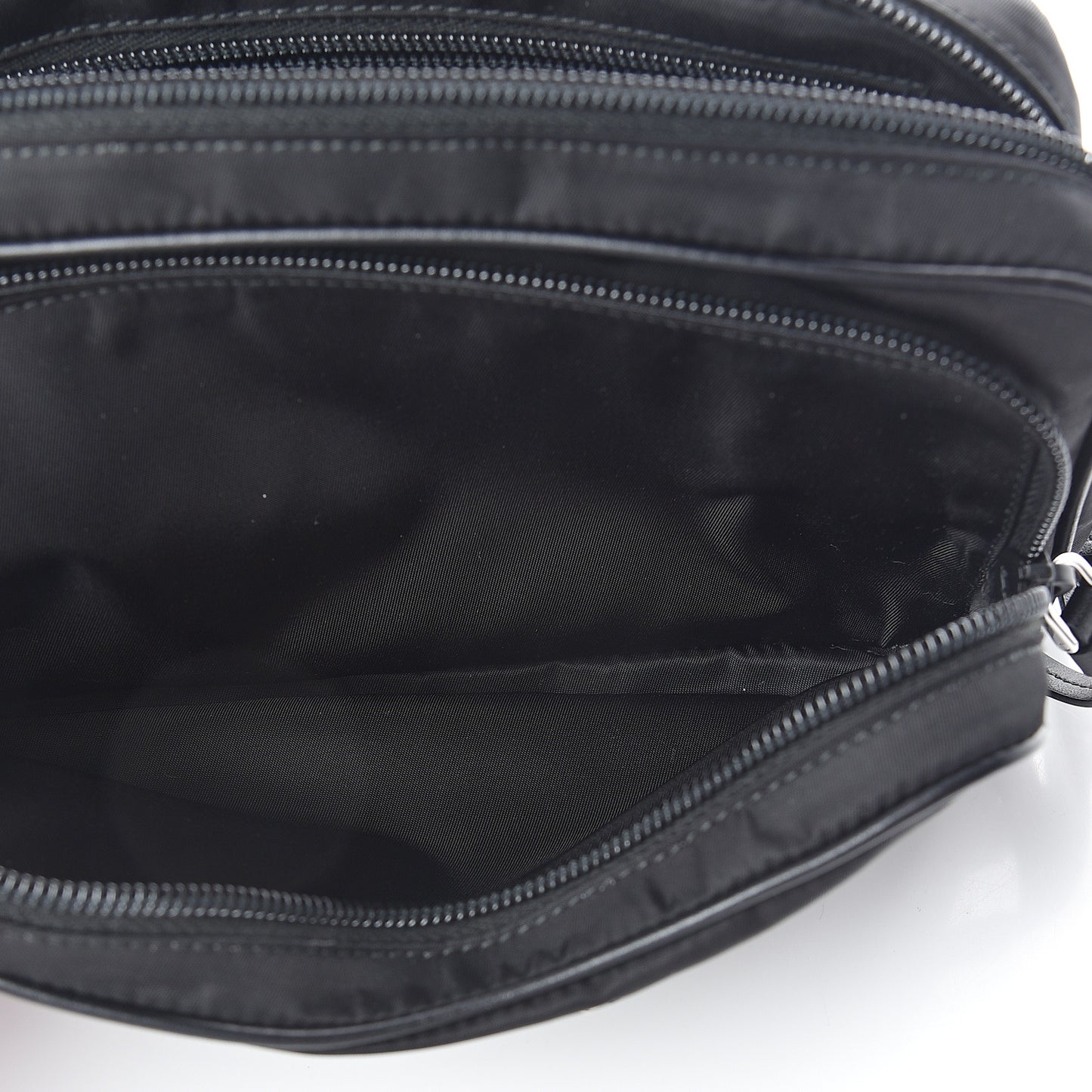 Tessuto Nylon Calfskin Studded Belt Bag Black
