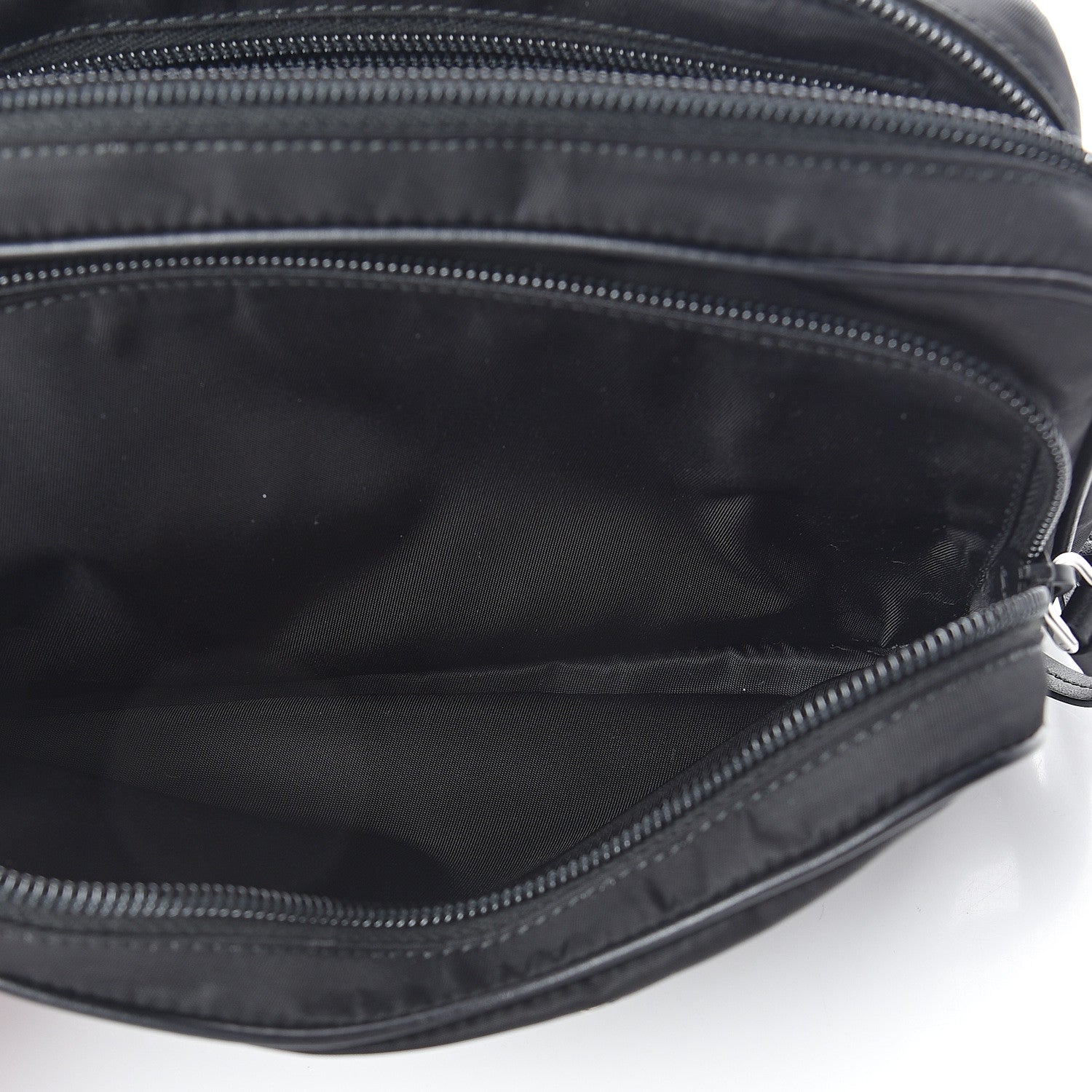 Prada Tessuto Nylon Calfskin Studded Belt Bag Black 6 of 8