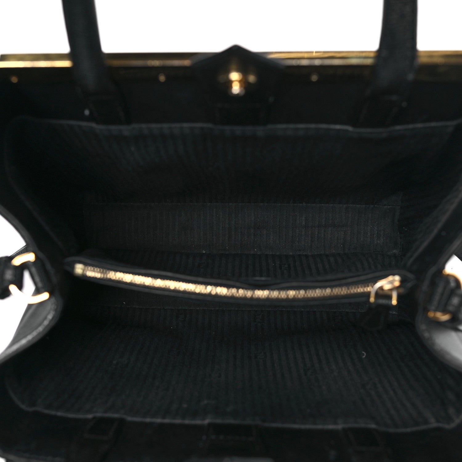 Fendi Vitello Elite Petite 2Jours Tote Black 5 of 10