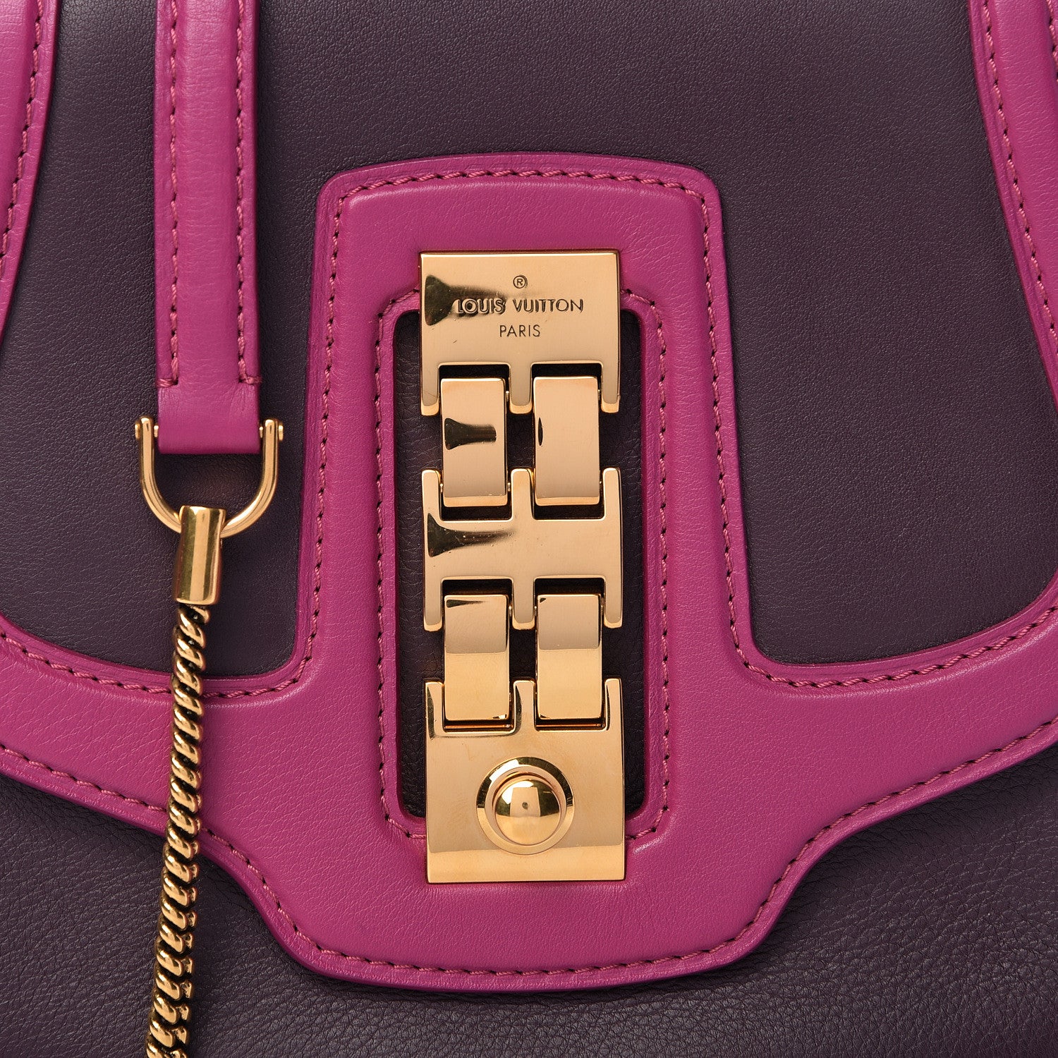 Louis Vuitton Cuir Art Deco Trapeze Prune Cyclamen 7 of 9
