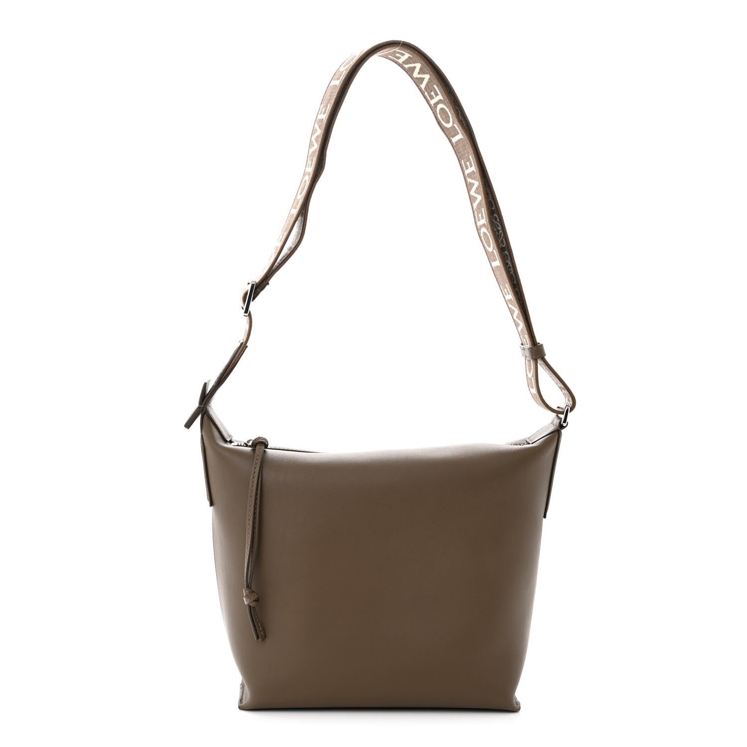 Loewe Supple Smooth Calfskin Jacquard Small Cubi Crossbody Bag Winter Brown 1 of 11