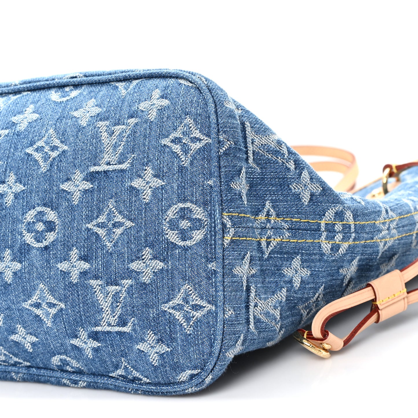 Monogram Denim Neo Neverfull MM Blue