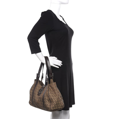 Fendi Zucchino Small Tote Dark Brown 2 of 17