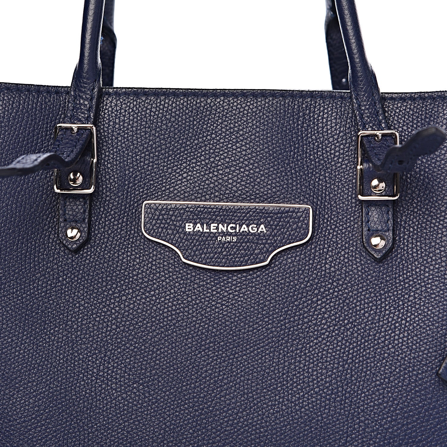 Balenciaga Calfskin Papier A4 Zip Around Plate Tote Bleu Indigo 12 of 20