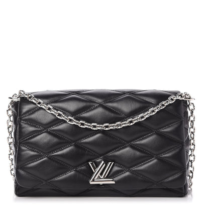 Louis Vuitton Lambskin Malletage GO-14 MM Black 1 of 9