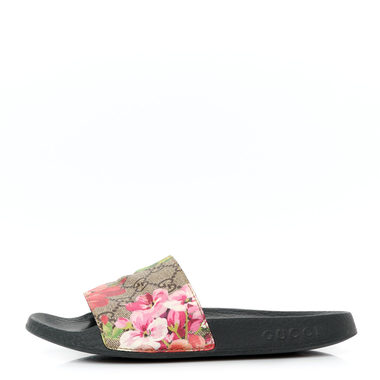 Gucci GG Supreme Monogram Blooms Slide Sandals 36 Beige Multicolor 1 of 8