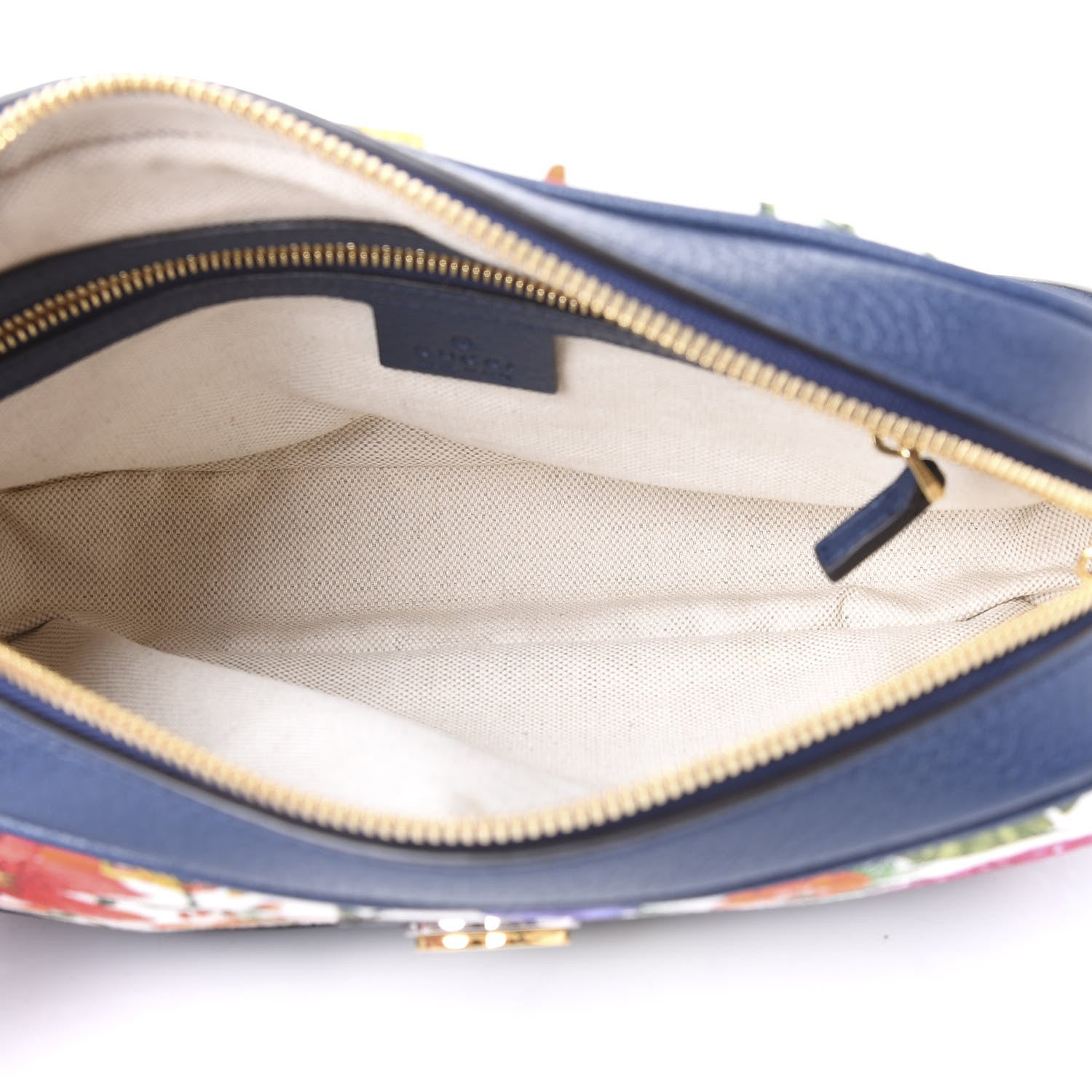 Gucci Canvas Flora Floral Shoulder Bag White Blue Agata Mulitcolor 4 of 10