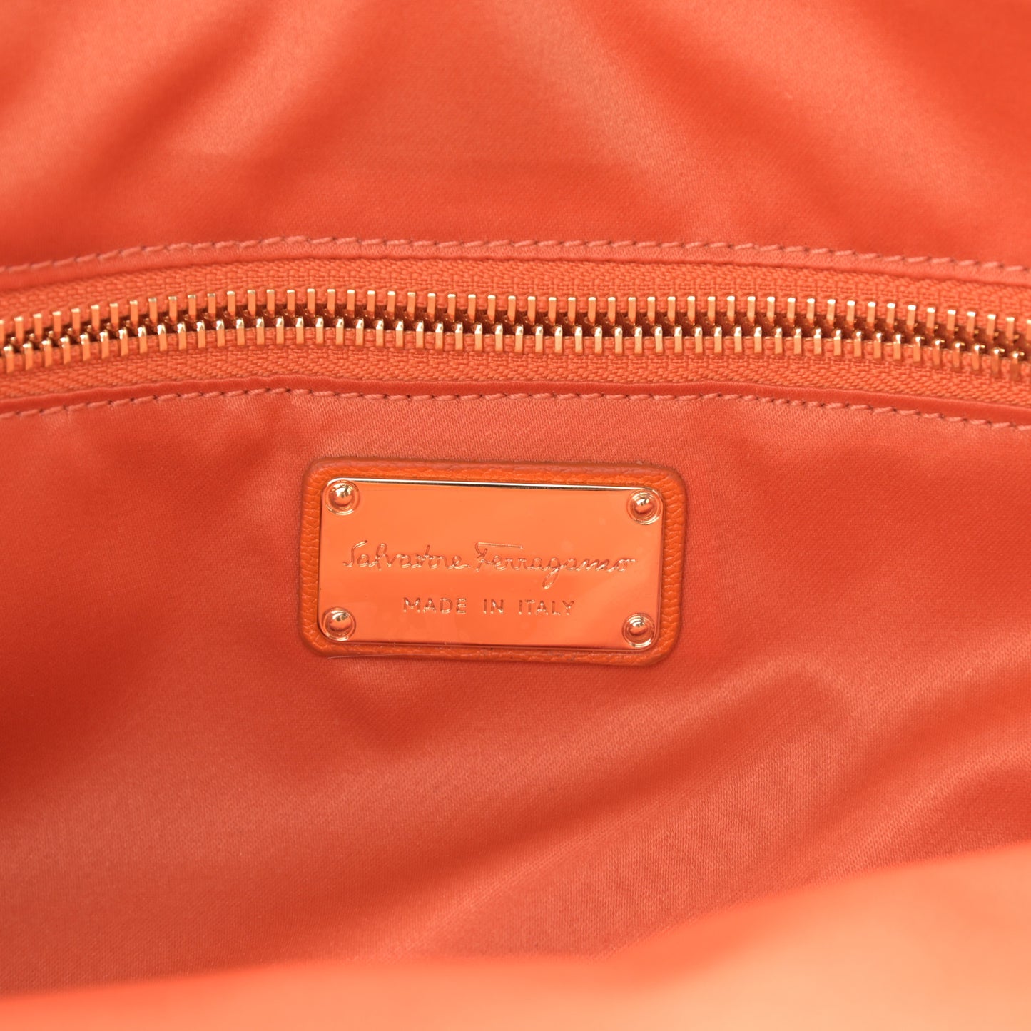 Goatskin Large Mika Tote Orange