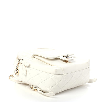 Chanel Caviar Quilted Small CC Day Backpack White 3 of 4