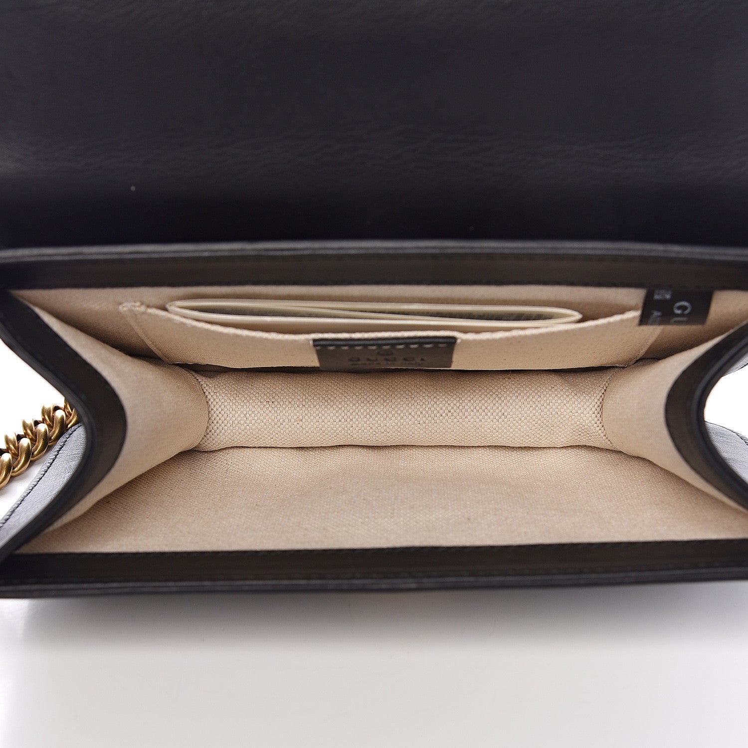 Gucci Calfskin Peony Small Chain Shoulder Bag Black 5 of 14